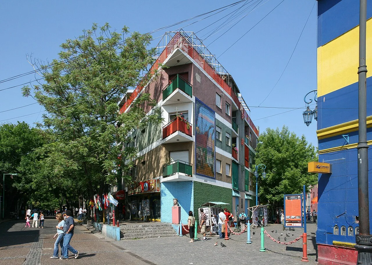 Fachadas coloridas de Caminito en La Boca, Buenos Aires