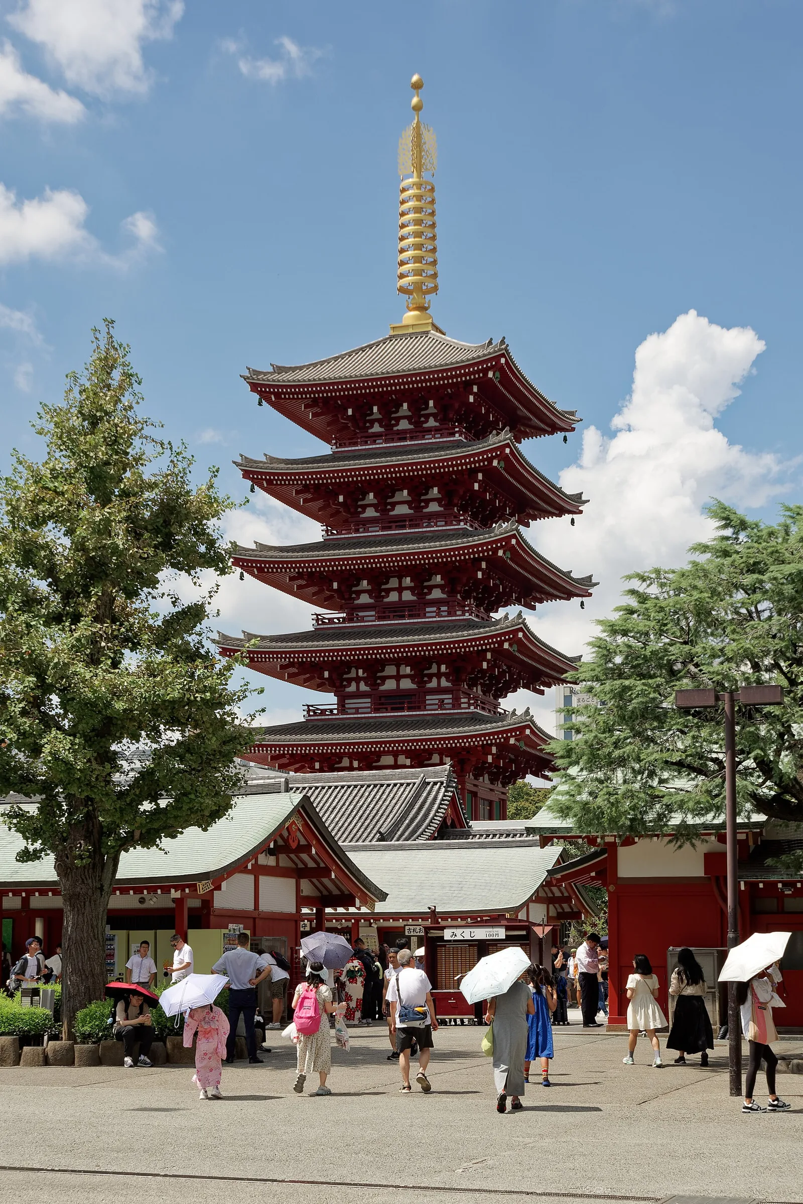 Pagoda de cinco pisos del templo Senso-ji en Asakusa, Tokio